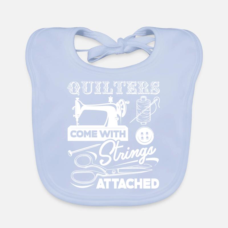 Quilter Quilters Come With Strings Attached Organic Baby Bibs