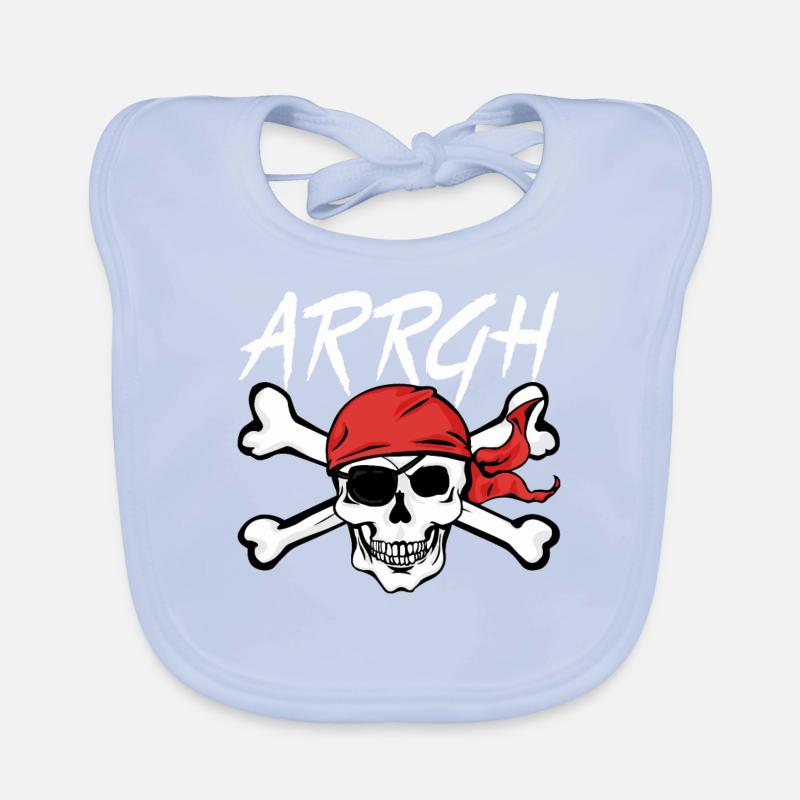 Arrgh Ship Captain Crossbone Treasure Hunter Organic Baby Bibs