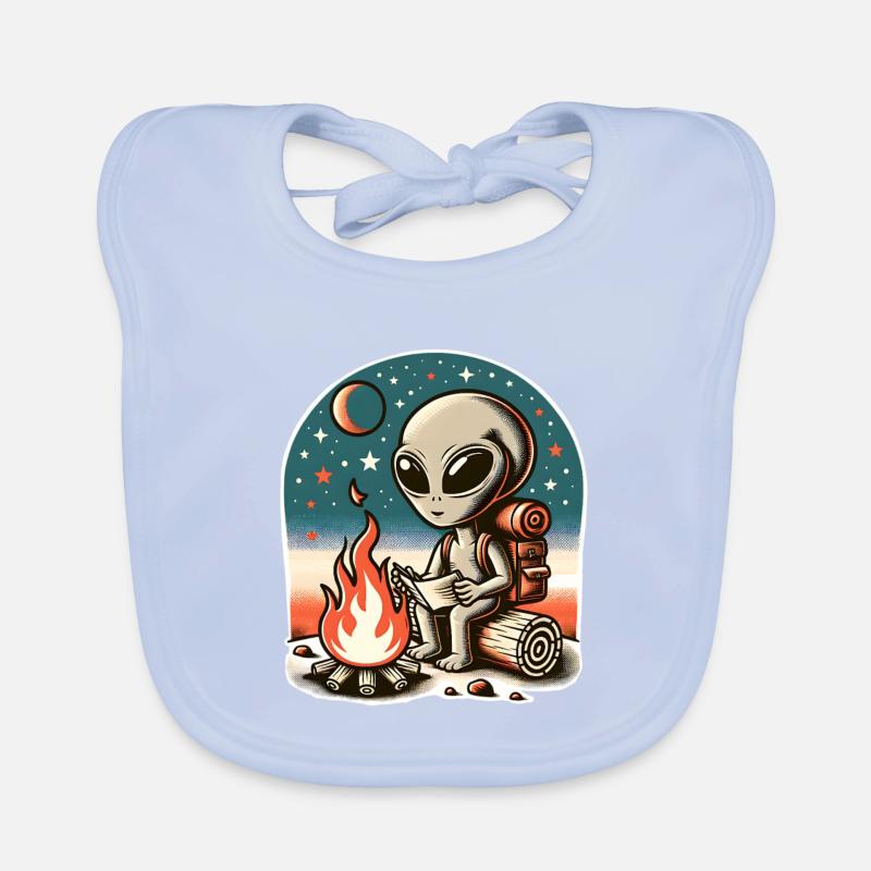 Alien Campfire Hike Organic Baby Bibs