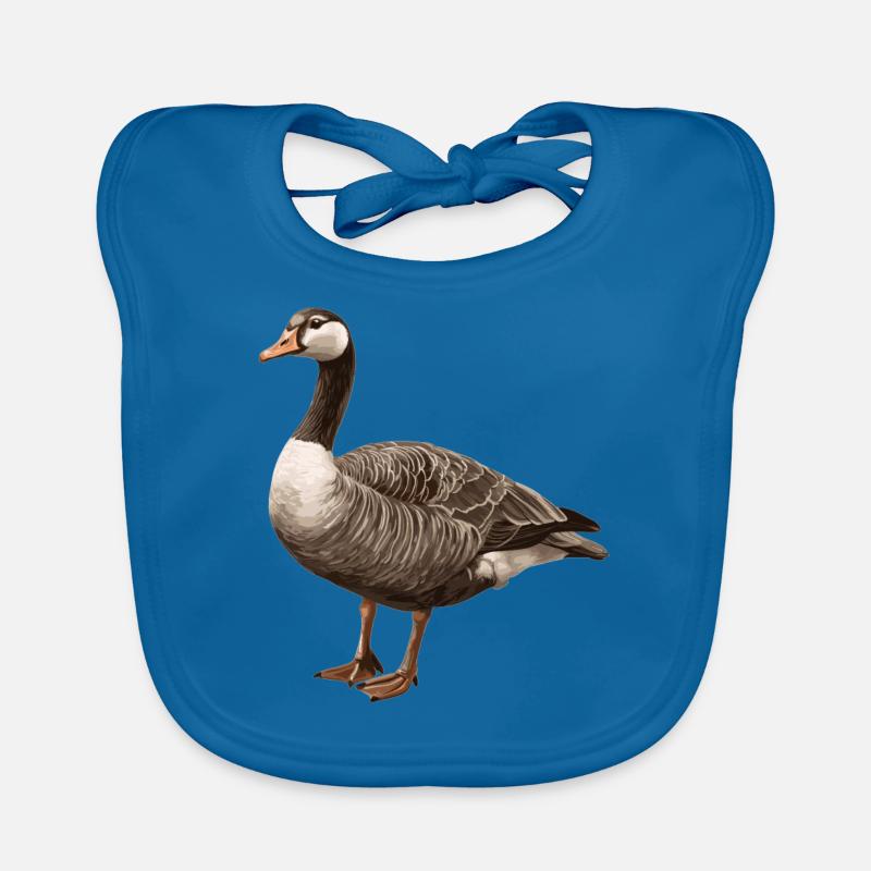 Gänse Gans - Baby Bio-Lätzchen - Pfauenblau