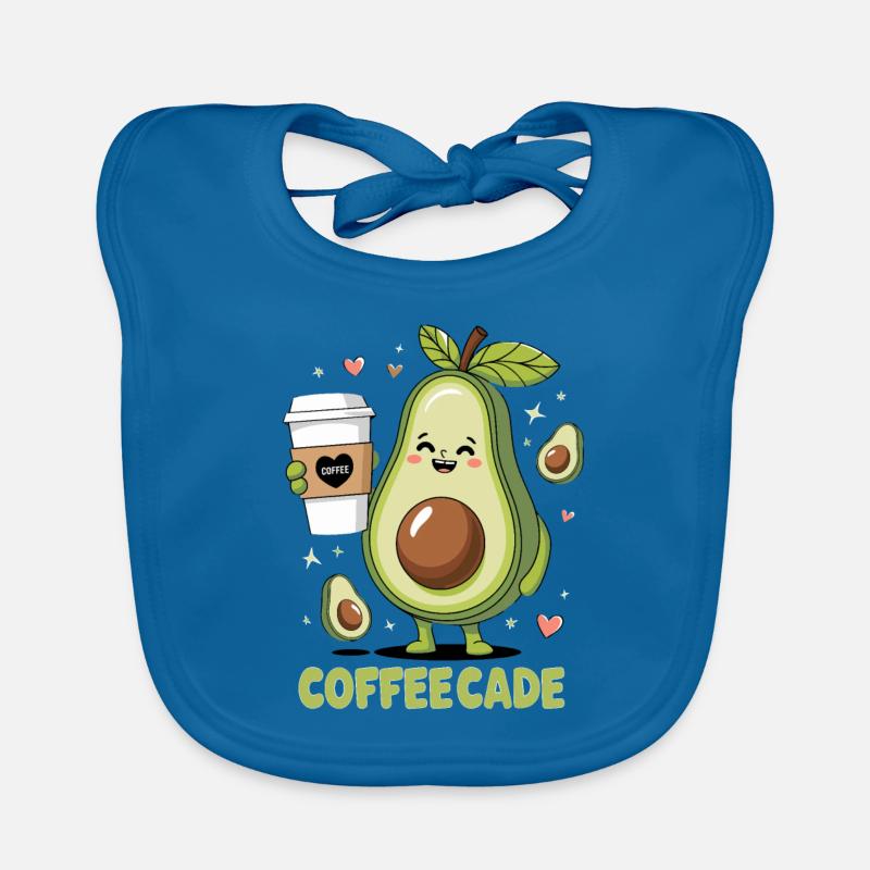Cute Avocado Holding Coffee Baby Bio-Lätzchen