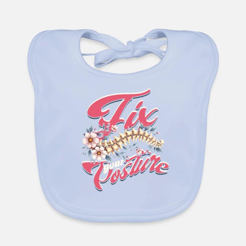 Chiropractor Physical Therapist Fix Your Posture Organic Baby Bibs