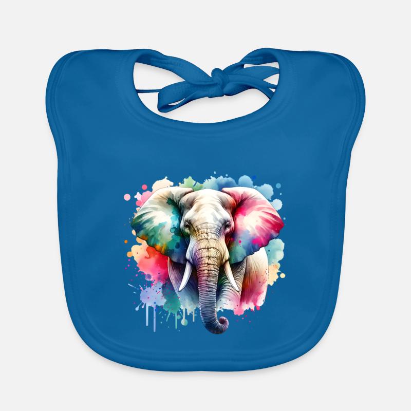Éléphant Bavoir bio Bébé