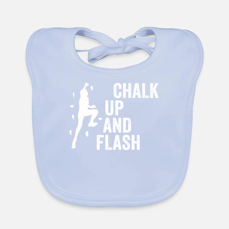 Boulderer Chalk Up Und Flash Bouldering Baby Bio-Lätzchen