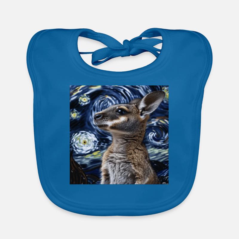 Wallaby - Baby Bio-Lätzchen - Pfauenblau