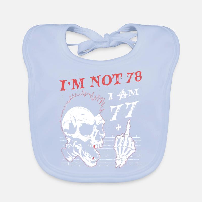 Ich bin 77 plus Mittelfinger - 78. Geburtstag Baby Bio-Lätzchen