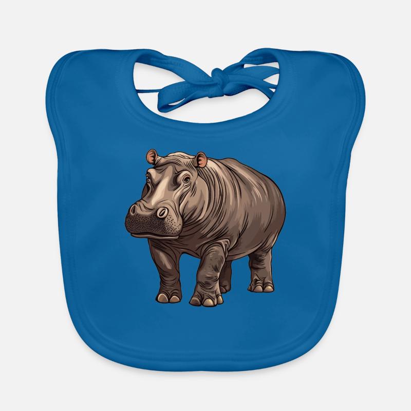 Hippopotame Hippopotame Bavoir bio Bébé