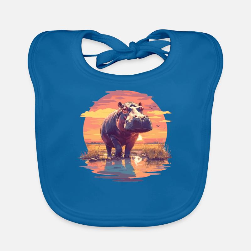 Hippopotame Hippopotame Bavoir bio Bébé
