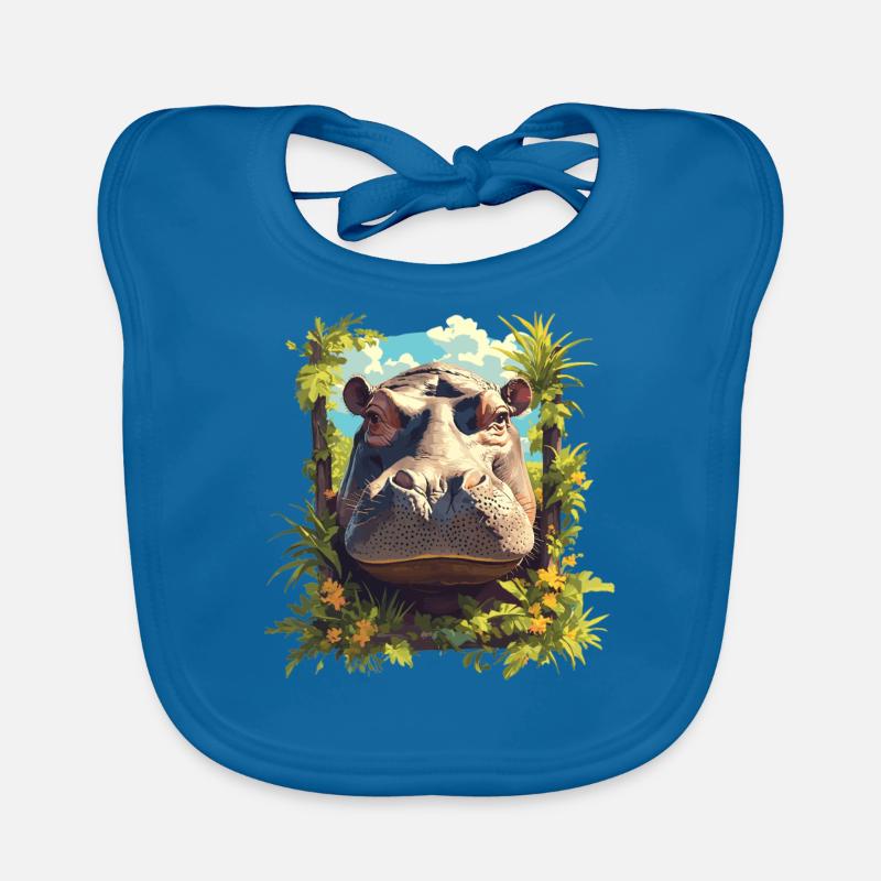 Hippopotame Hippopotame Bavoir bio Bébé