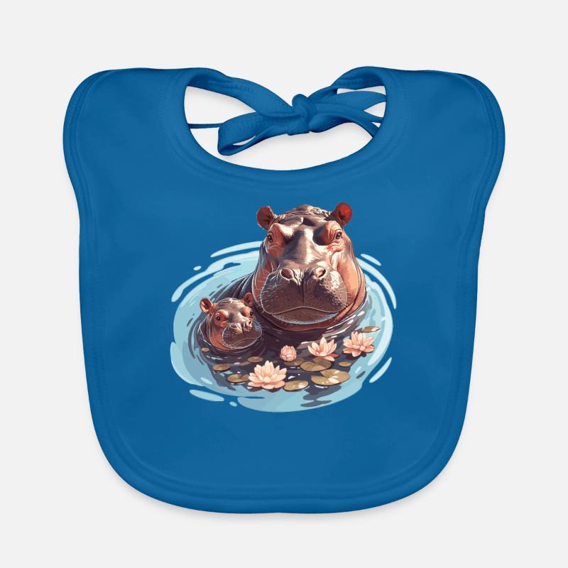 Hippopotame Hippopotame Bavoir bio Bébé