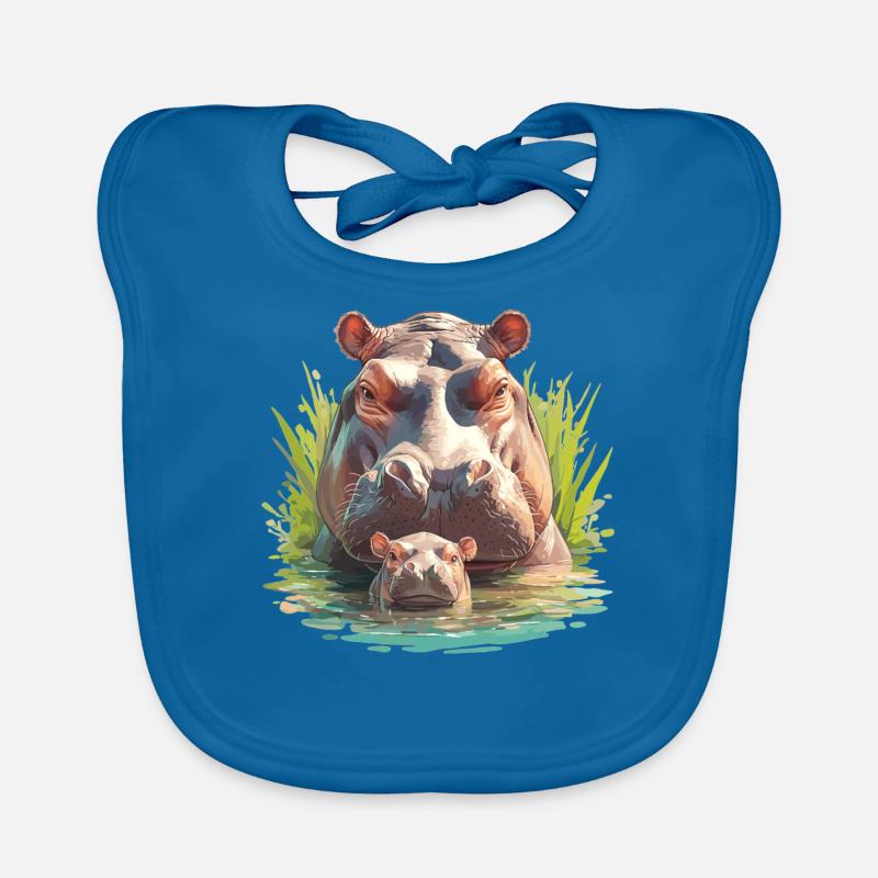 Hippopotame Hippopotame Bavoir bio Bébé