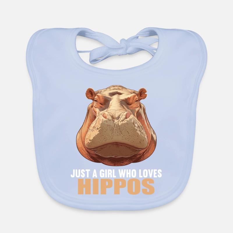 Nilpferd Flußpferd Baby Bio-Lätzchen