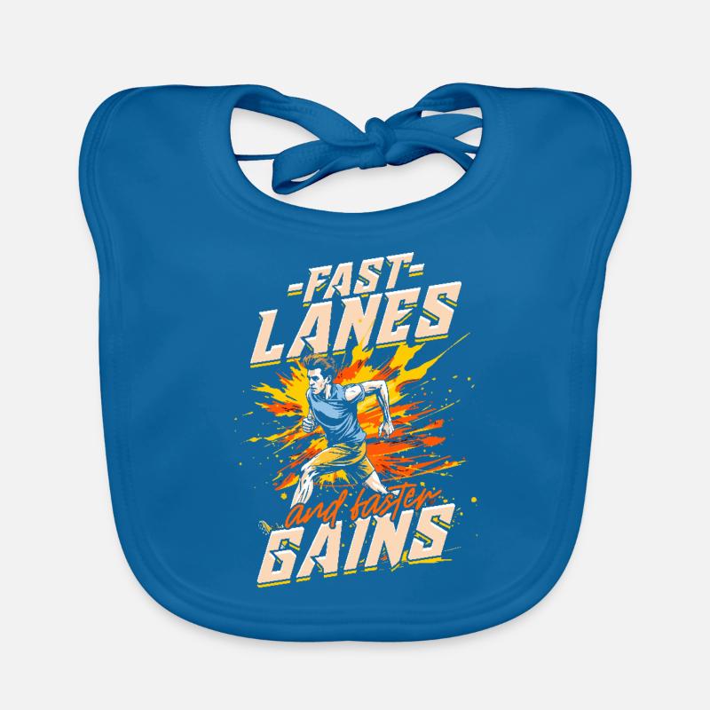 Sprint Athletics Voies rapides et gains plus rapides Bavoir bio Bébé