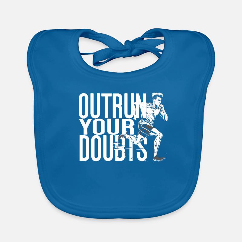 Sprint Leichtathletik Outrun Your Doubts Baby Bio-Lätzchen