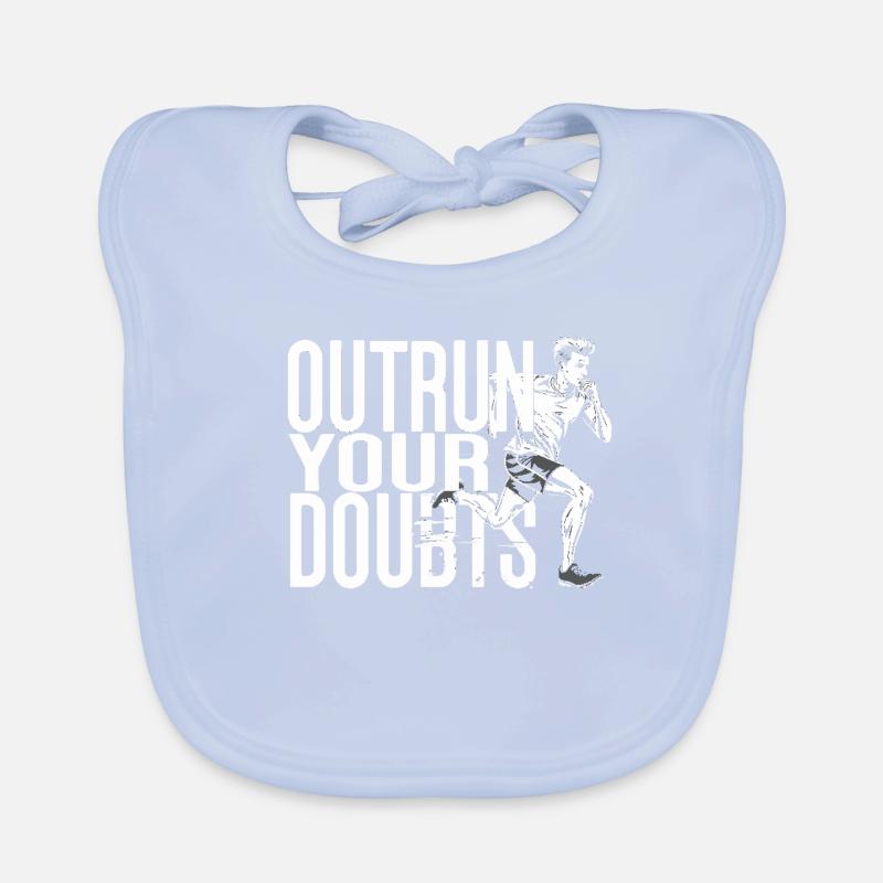 Sprint Leichtathletik Outrun Your Doubts Baby Bio-Lätzchen