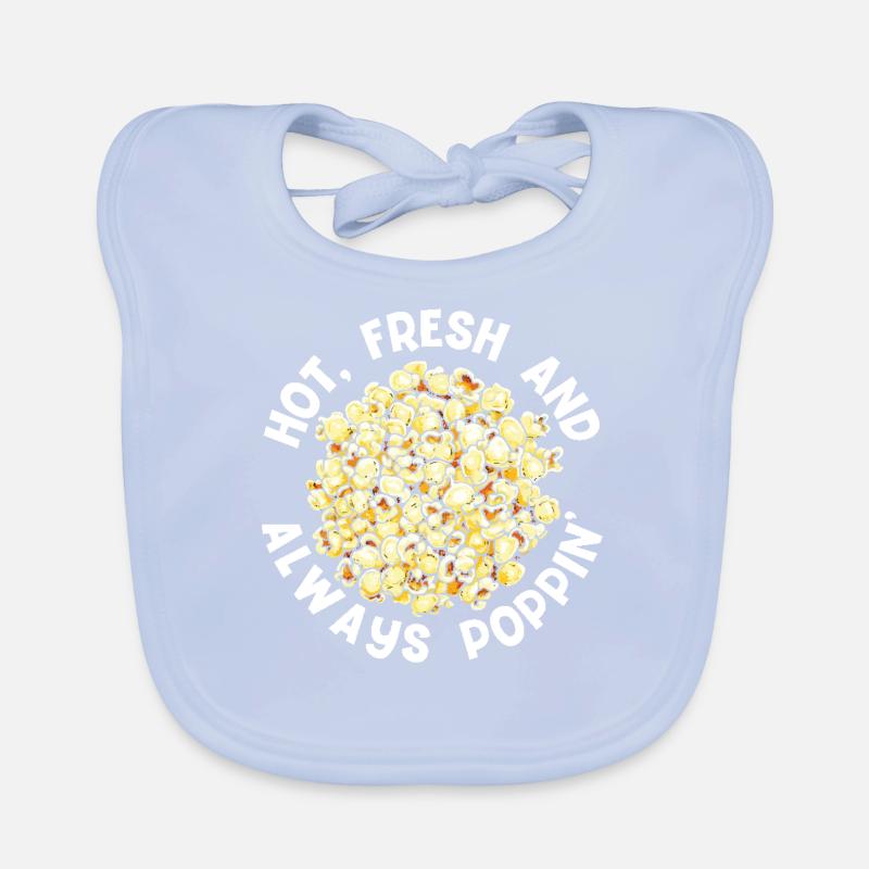 Pop-corn chaud, frais et toujours éclatant Bavoir bio Bébé