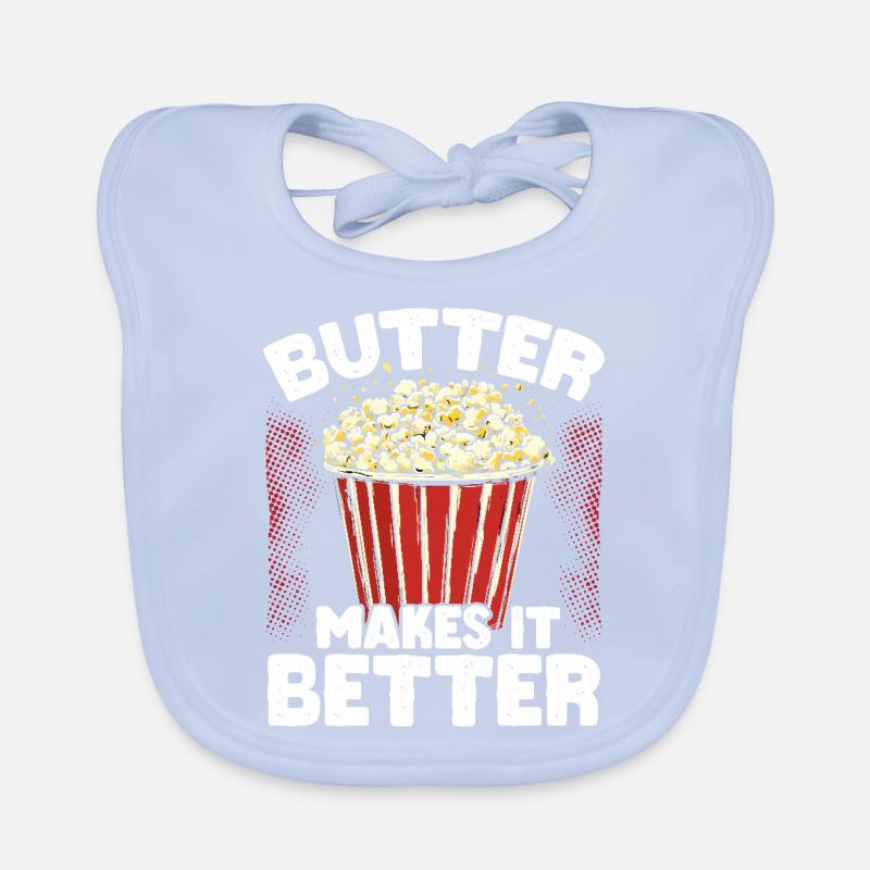 Butter Makes It Better Popcorn Baby Bio-Lätzchen