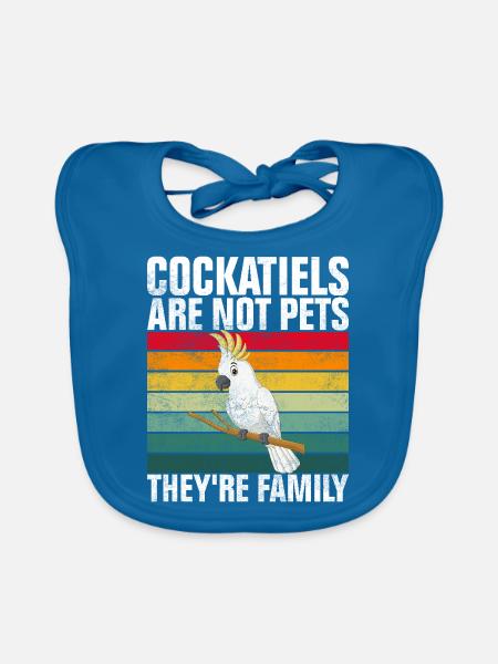 Cockatiel Gifts - Baby Bio-Lätzchen - Pfauenblau