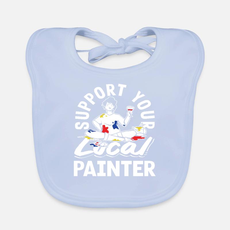 Creatively support your local painter Organic Baby Bibs