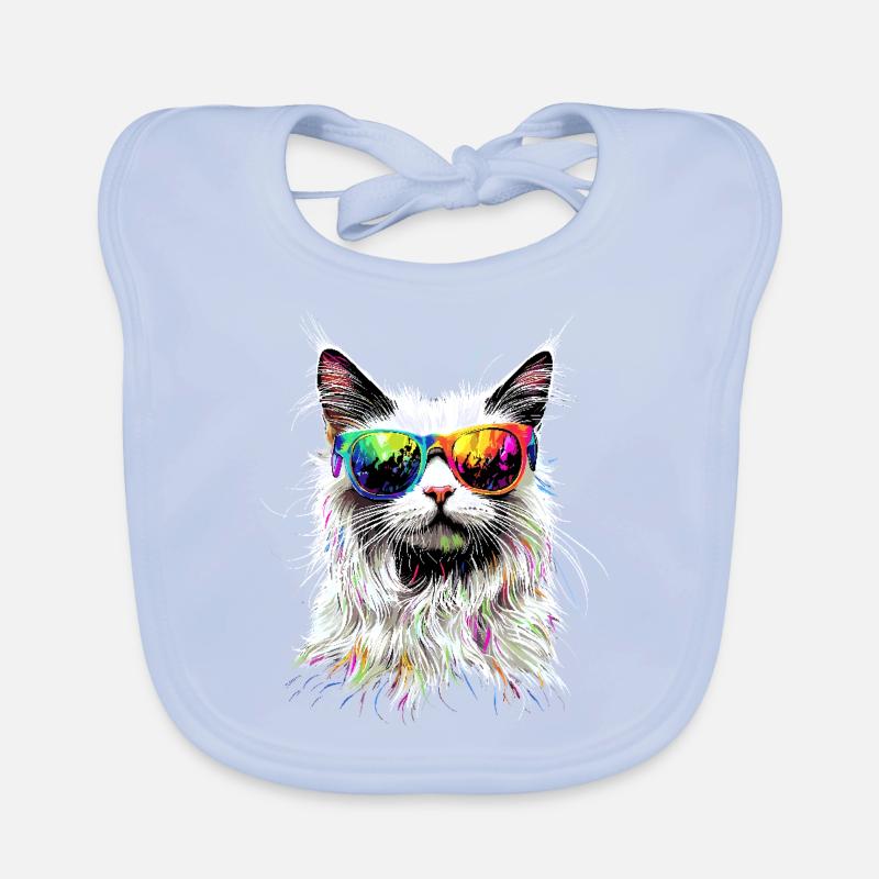 Chat Angora Blanc Chat Angora Chats Angora Mignons Bavoir bio Bébé