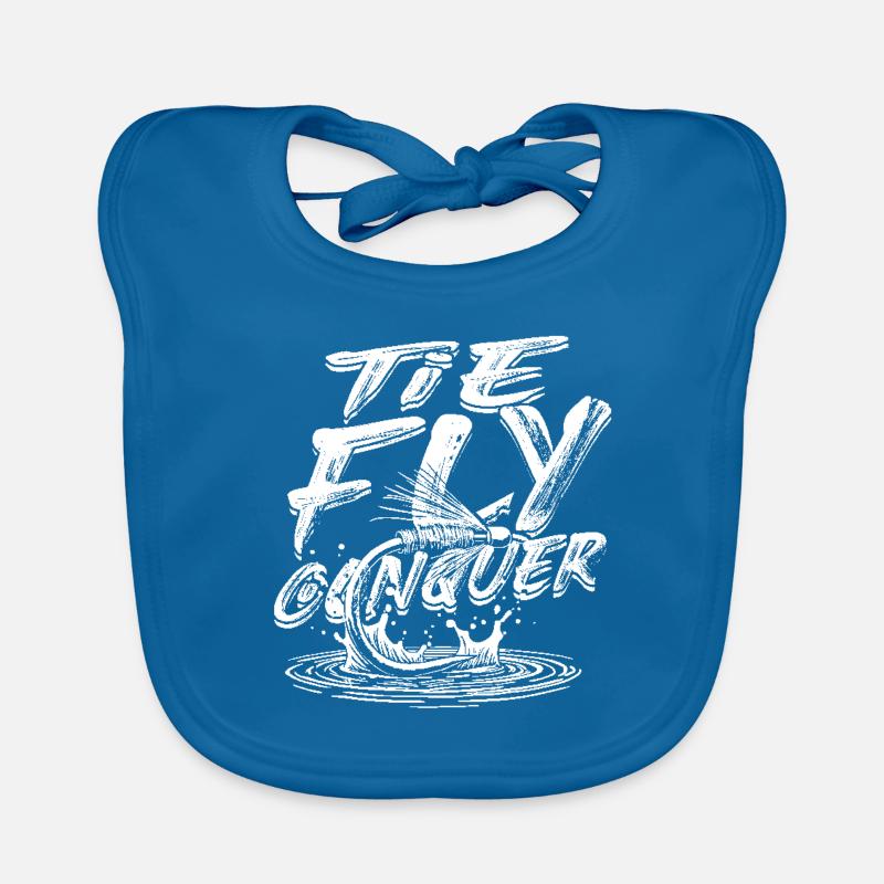 Fliegenfischen Fliegenangler Tie Fly Conquer Baby Bio-Lätzchen