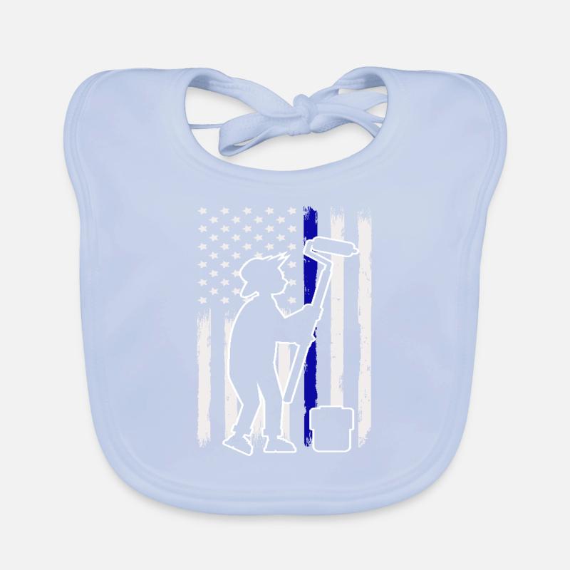 Peintre Drapeau Silhouette Créatif Bavoir bio Bébé