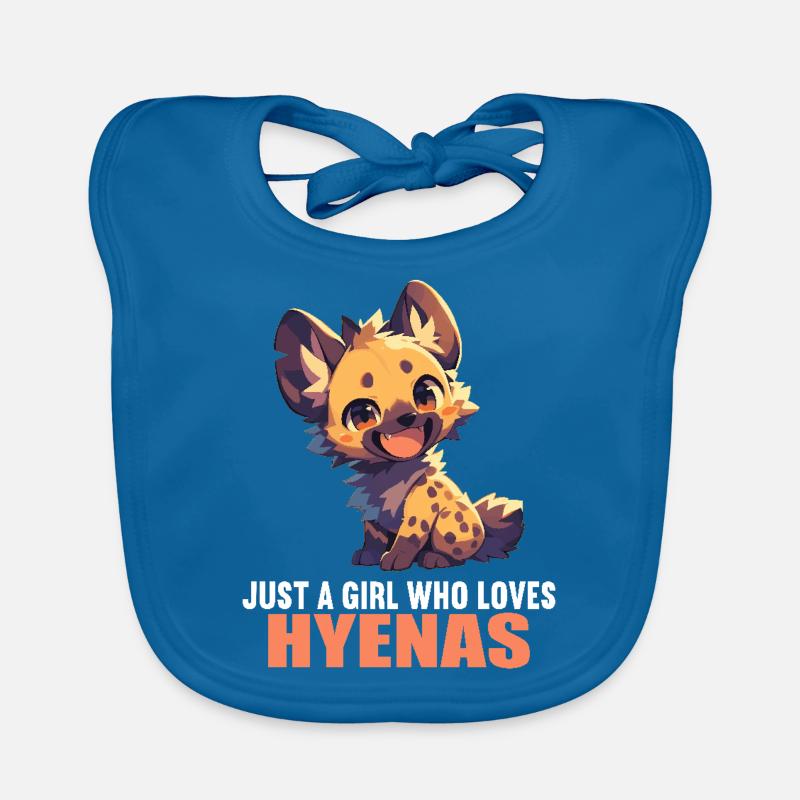 Hyänen Hyäne - Baby Bio-Lätzchen - Pfauenblau