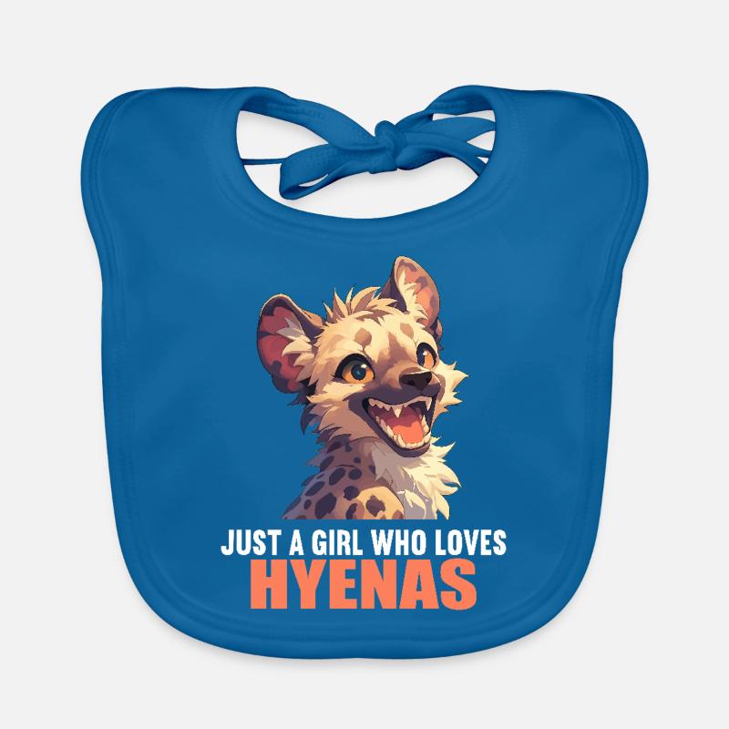 Hyänen Hyäne - Baby Bio-Lätzchen - Pfauenblau