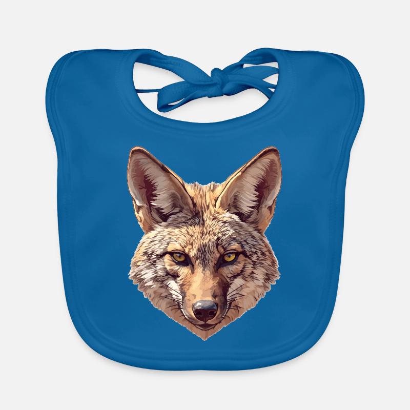 Chacals Chacal - Bavoir bio Bébé - bleu paon