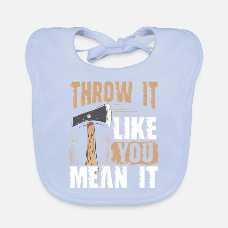 Axt Werfen Axt Werfer Axe Throwing Baby Bio-Lätzchen