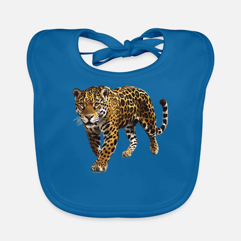 Jaguars Jaguar - Bavoir bio Bébé - bleu paon