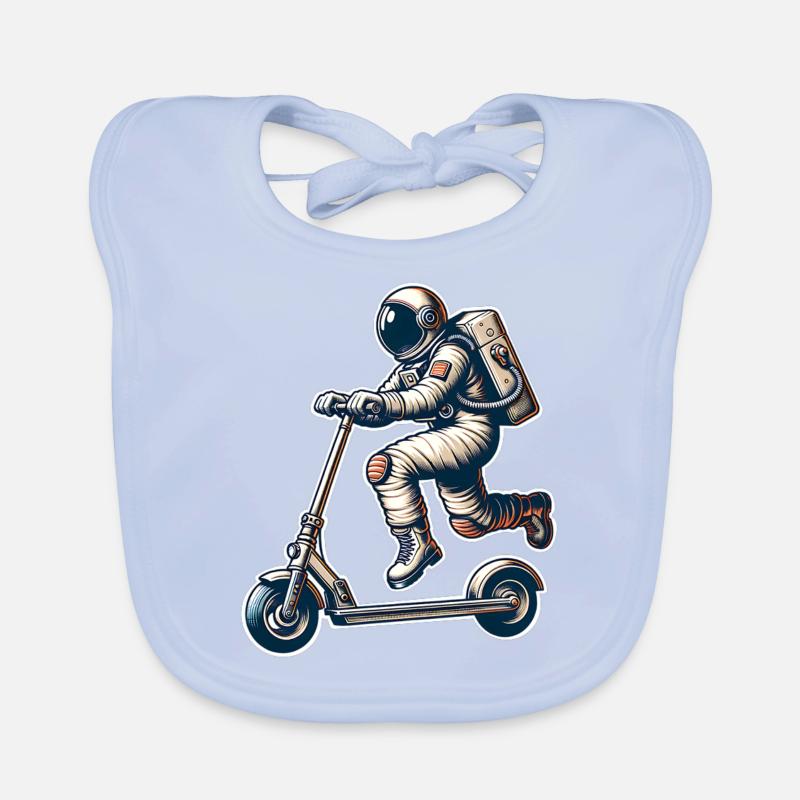 E-Scooter E-Scooter Kick Scooter Astronaut Organic Baby Bibs