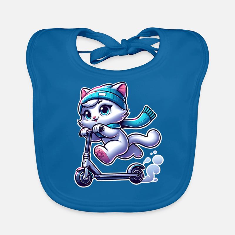 E-Scooter E-Scooter Kick Scooter Cat Organic Baby Bibs