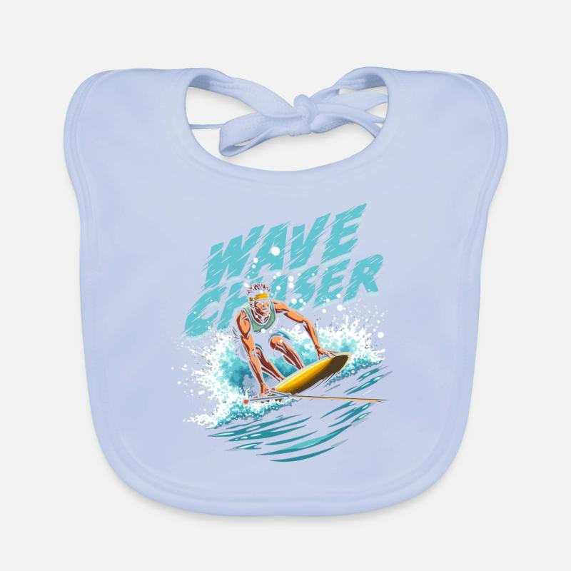 Wakeboarding Wakeboard Wakeboarder Wave Chaser Bavoir bio Bébé