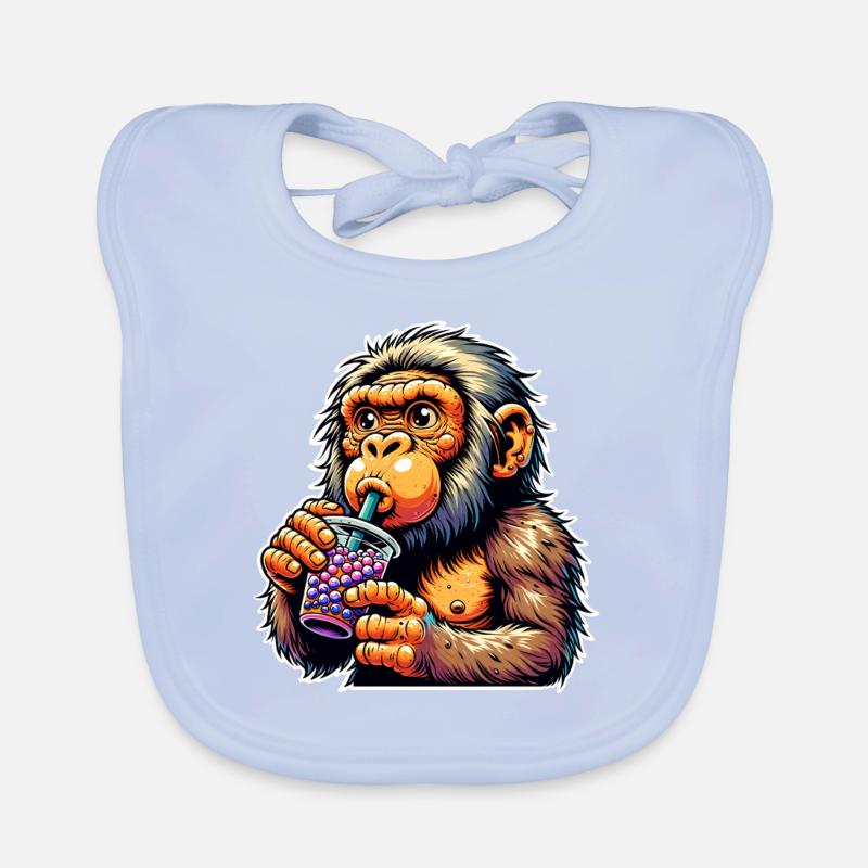 Neanderthal Bubble Tea Organic Baby Bibs