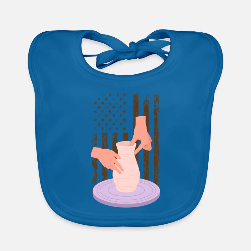 Lustiges Töpfer Töpfern Geschenk Geschenkidee Baby Bio-Lätzchen