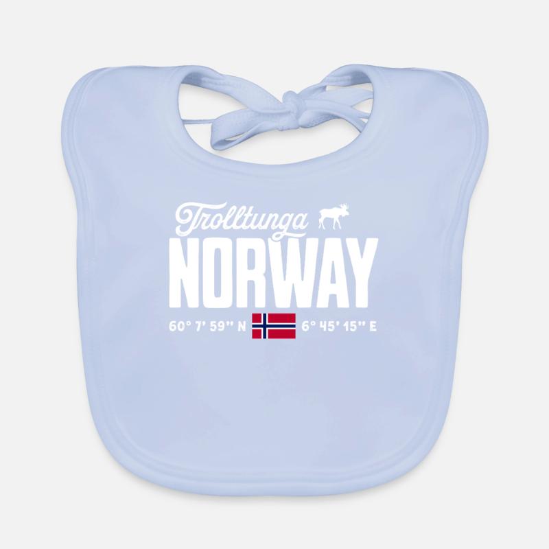 Norwegen Norway Norge Skandinavien Trolltunga Baby Bio-Lätzchen