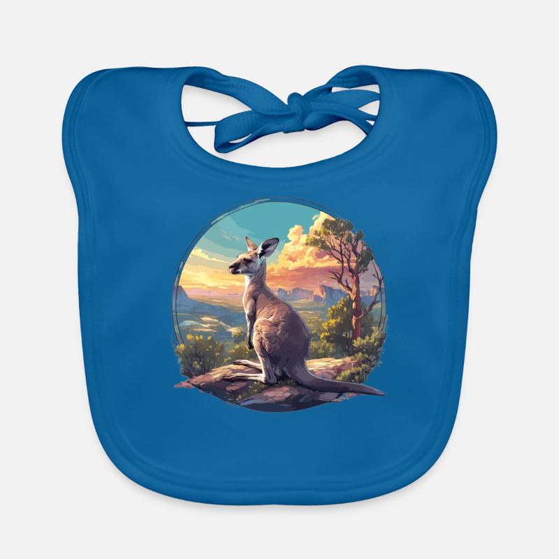 Kängurus Känguru Baby Bio-Lätzchen