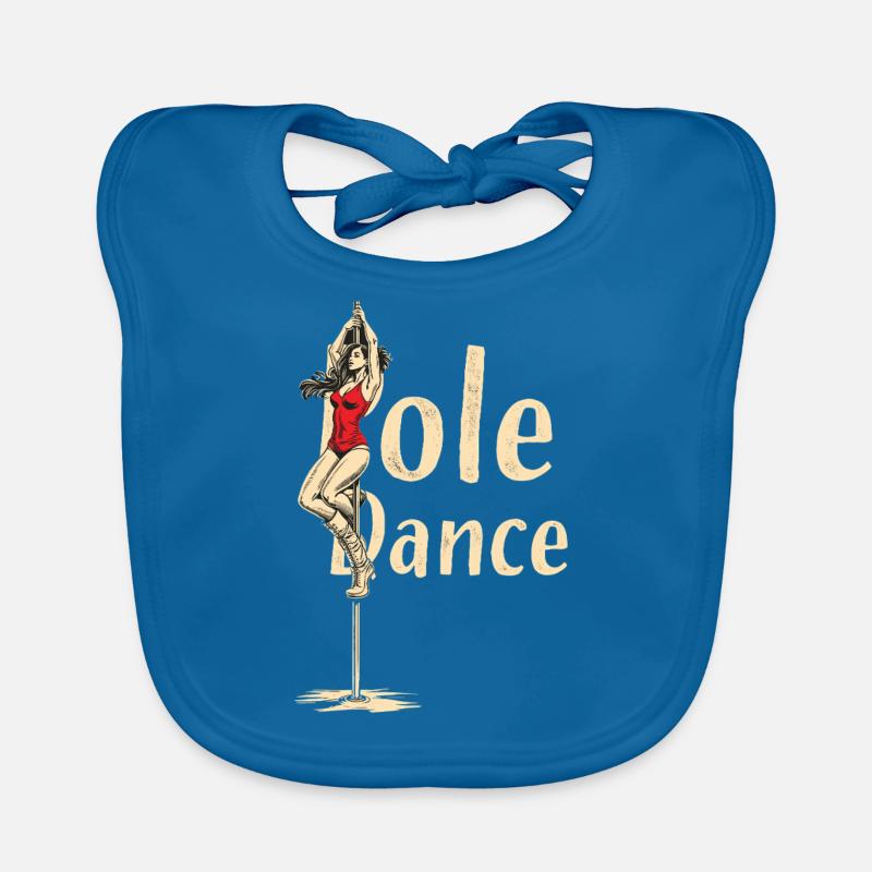 Pole Dance Pole Tänzerin Stangentanz - Baby Bio-Lätzchen - Pfauenblau