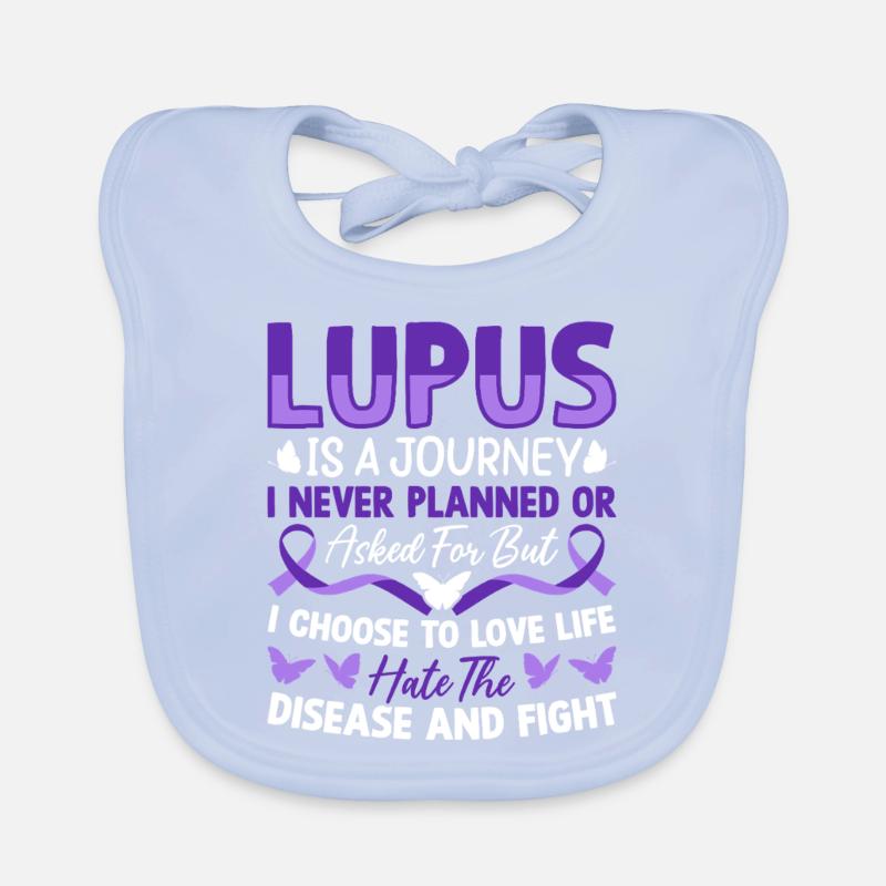 Sensibilisation au lupus SLE Ruban Violet Auto-immune Bavoir bio Bébé