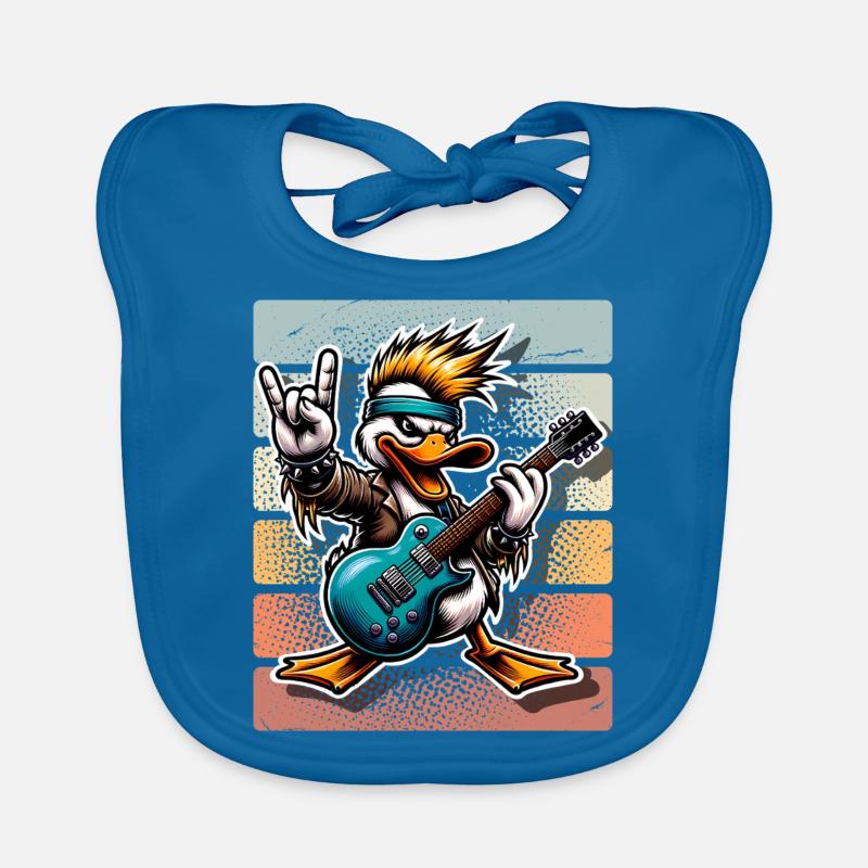 Duck Rock and Roll Guitariste Bavoir bio Bébé
