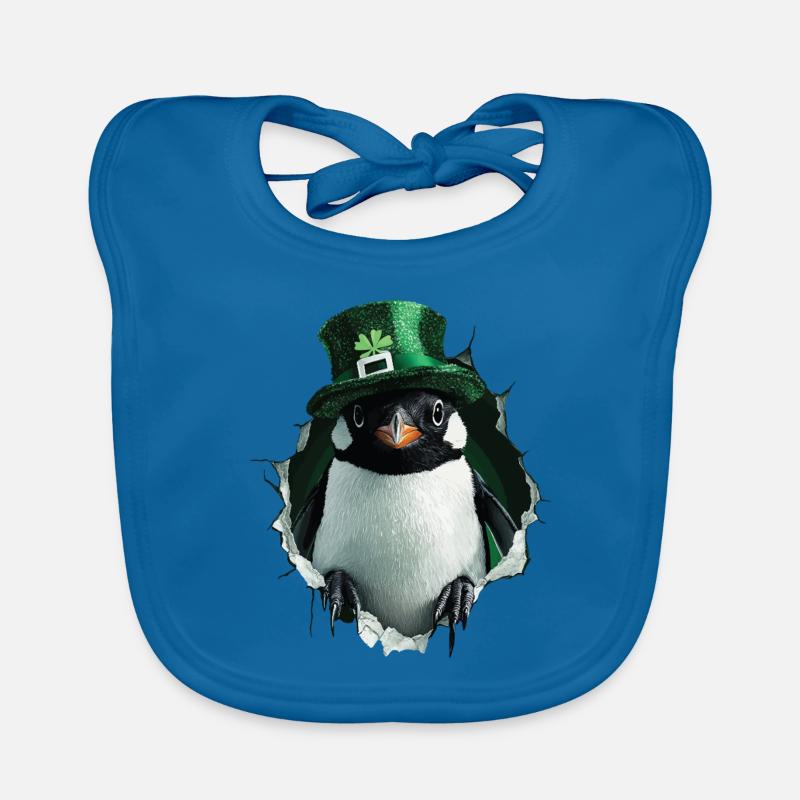 St. Patrick Pinguin Baby Bio-Lätzchen