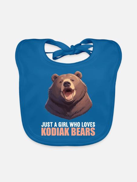 Ours Kodiak Ours Kodiak - Bavoir bio Bébé - bleu paon - Devant