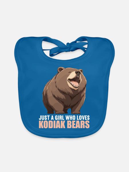 Ours Kodiak Ours Kodiak - Bavoir bio Bébé - bleu paon - Devant