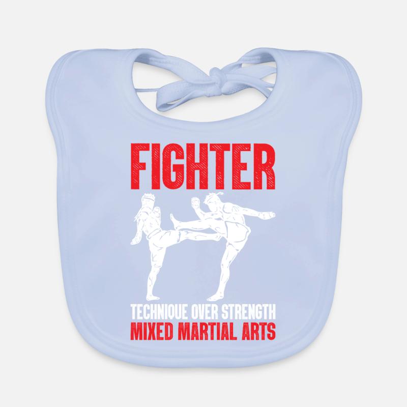 Technique de combattant plutôt que force Drôle MMA Martial Bavoir bio Bébé