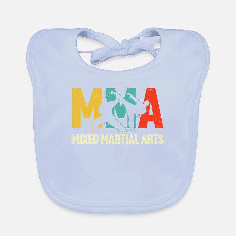 Rétro MMA Combattant Grappling Sport de combat Mixte Bavoir bio Bébé