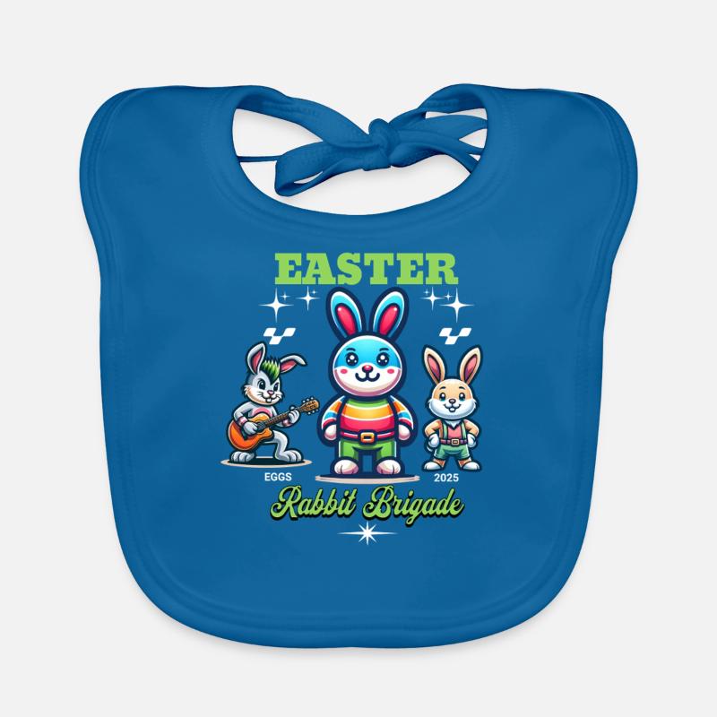Osterhasen Brigade - Easter Rabbit Brigade Baby Bio-Lätzchen