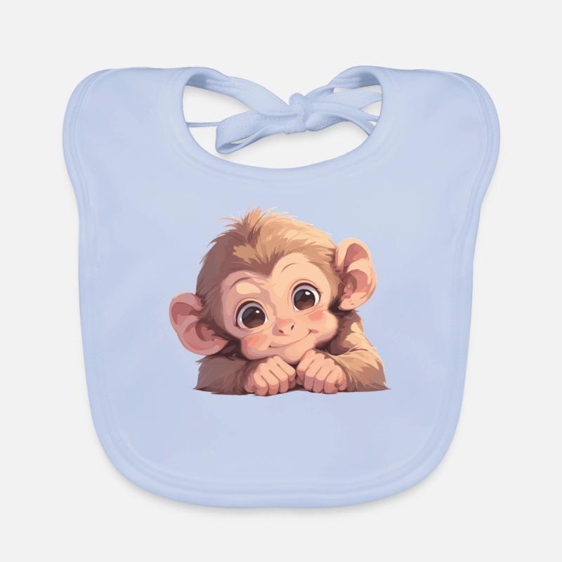 Macaque Macaque Bavoir bio Bébé