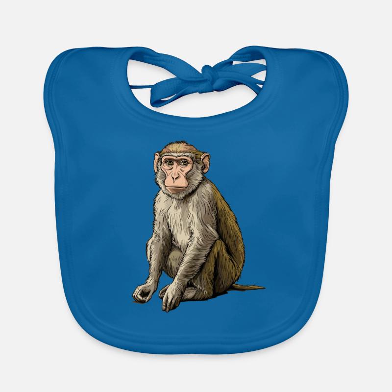Macaque Macaque Bavoir bio Bébé