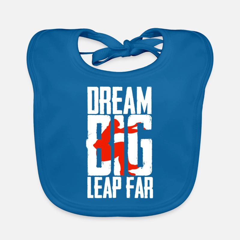 Weitsprung Weitspringen Dream Big Leap Far Baby Bio-Lätzchen